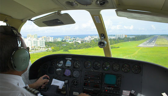 pilot landing