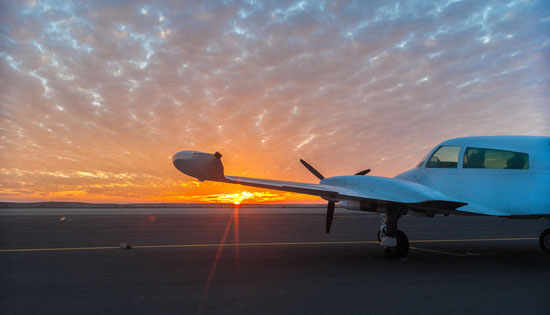 private plane on the ground